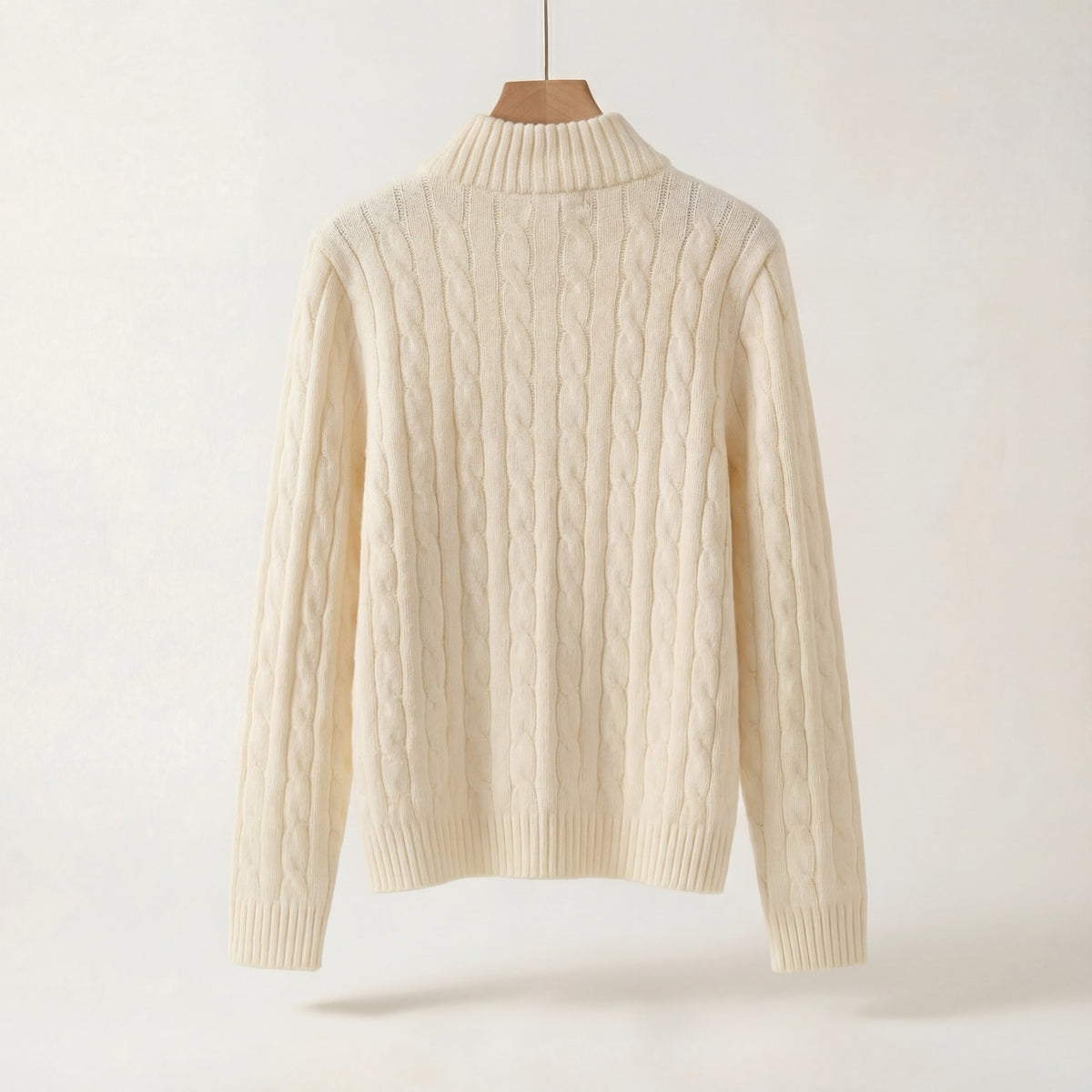 Varlyn Cashmere-Blend Relaxed Cable Half-Zip Jumper