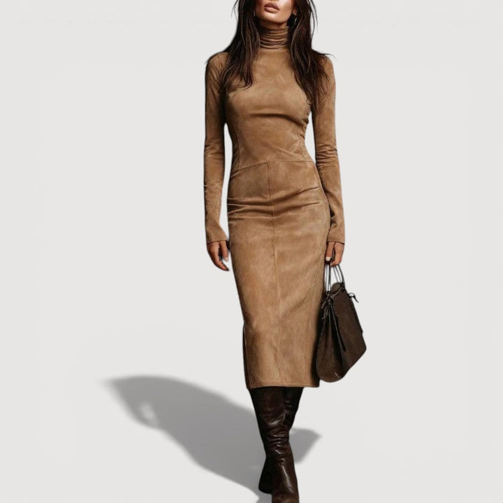 MILDRED – Sophisticated Suede Dress