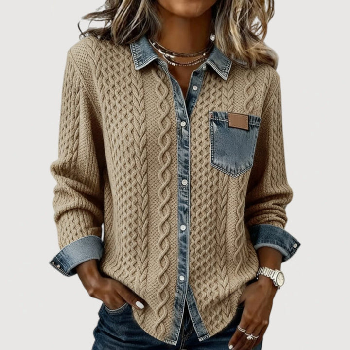 KALIA – Denim-Patterned Shirt