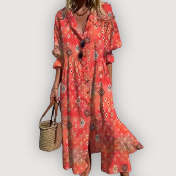 SERENA – FLOWER PRINT MAXI DRESS