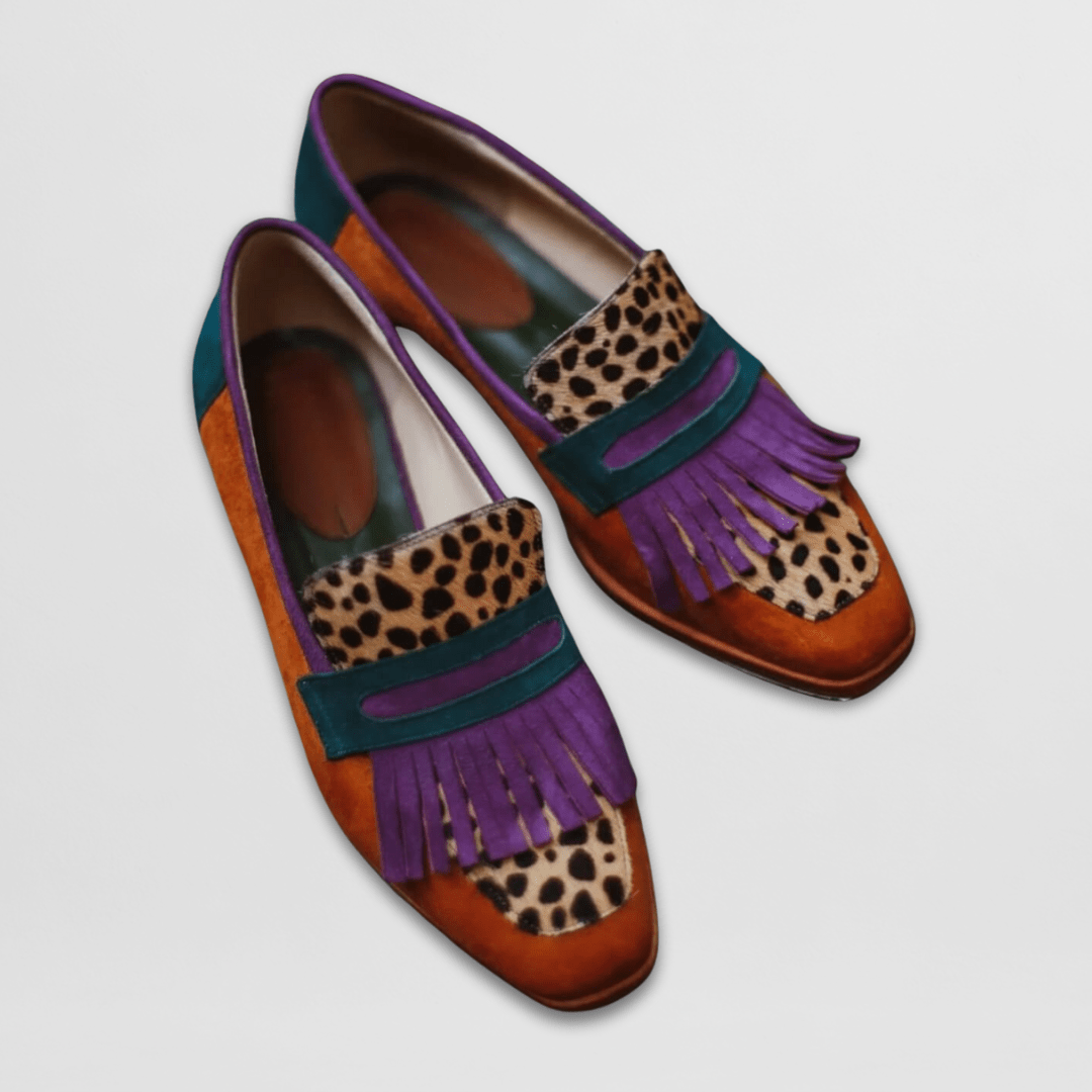 Verity | Metallic Fringe Loafers