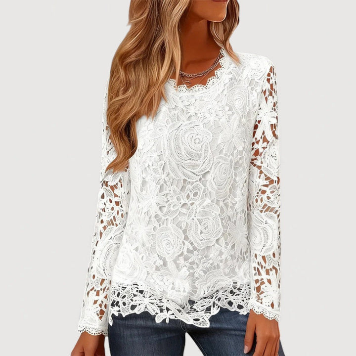 AMELISE – LACE ACCENT BLOUSE
