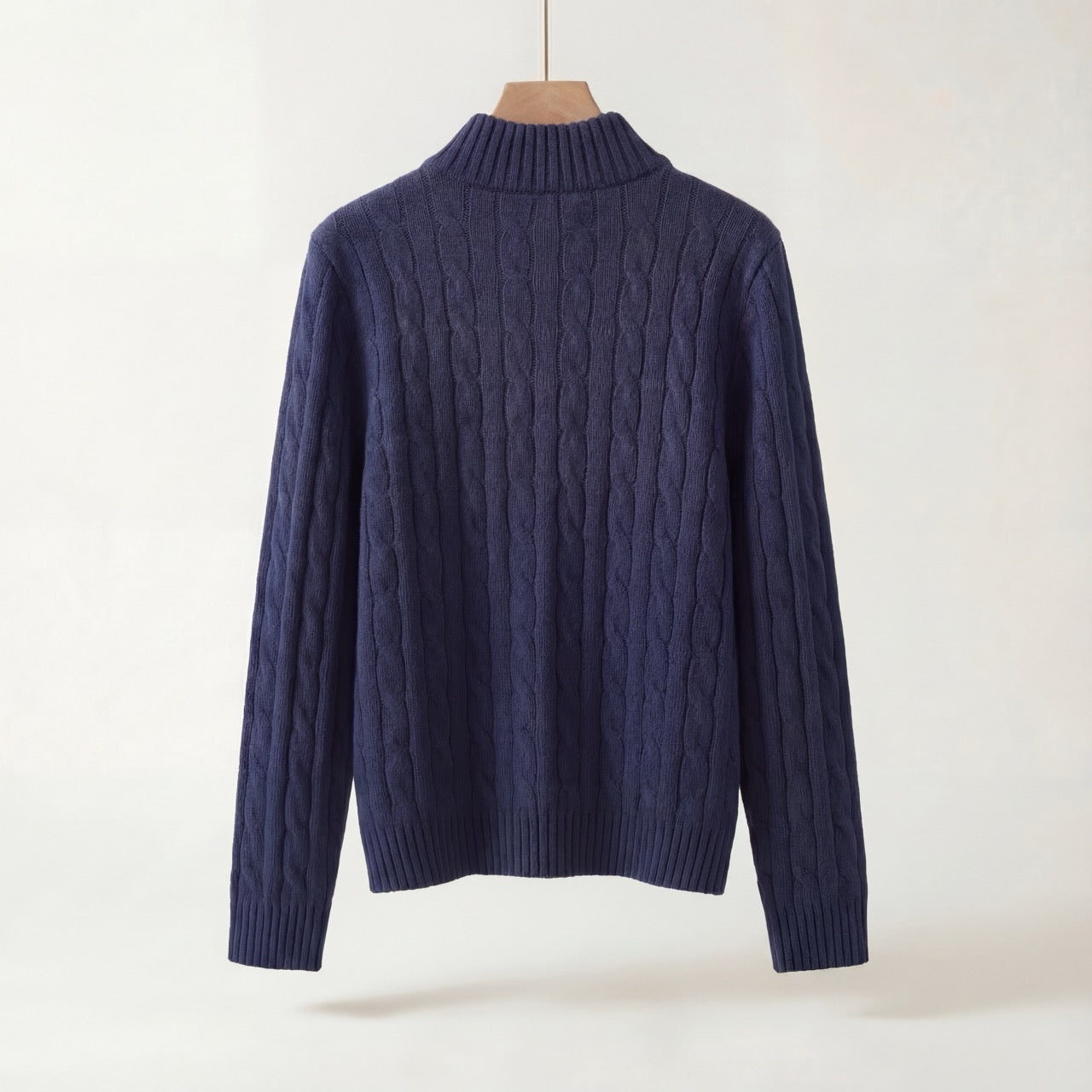 Varlyn Cashmere-Blend Relaxed Cable Half-Zip Jumper