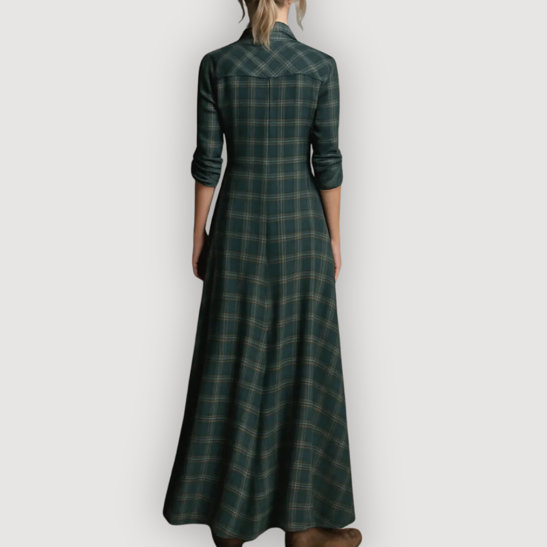 MAISIE – CHECKERED MAXI DRESS