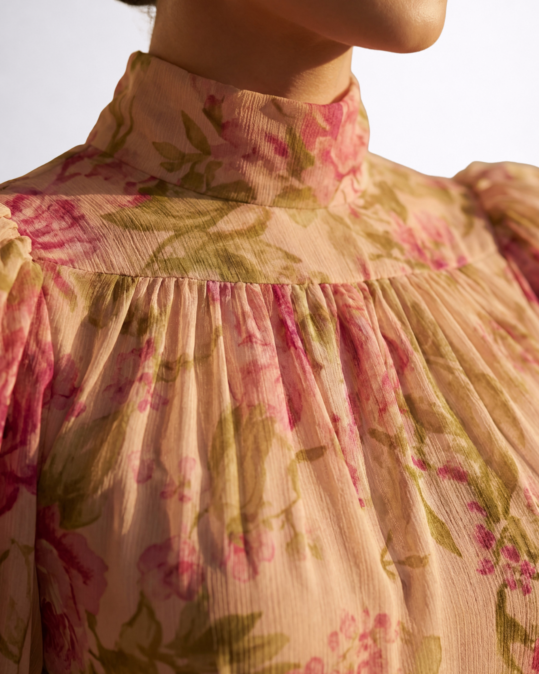 Serafina | Long Floral Chiffon Dress