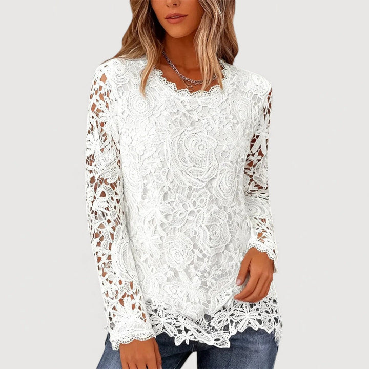 AMELISE – LACE ACCENT BLOUSE
