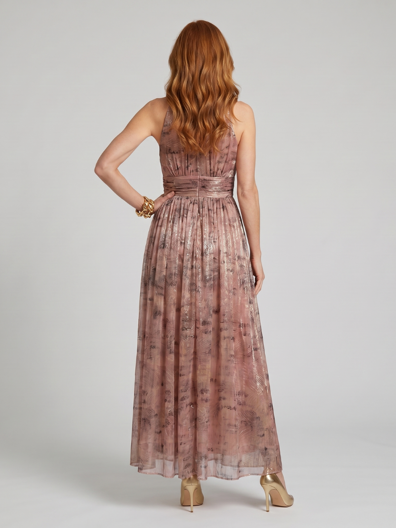 Hayes & Tate™  | Textured Finish Sleeveless Midi Dress