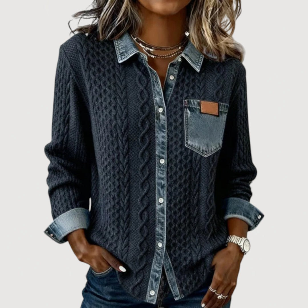 KALIA – Denim-Patterned Shirt