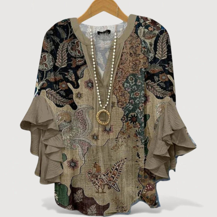 ALIANE – Bohemian Ruffle Top