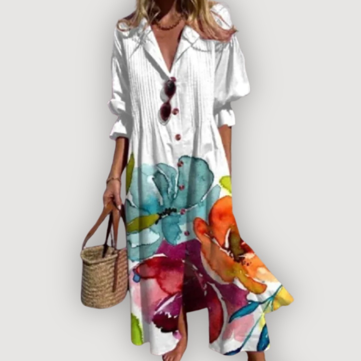 SERENA – FLOWER PRINT MAXI DRESS