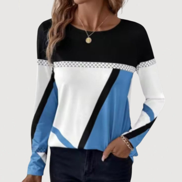 ALYSIA – Geometric Pattern Blouse