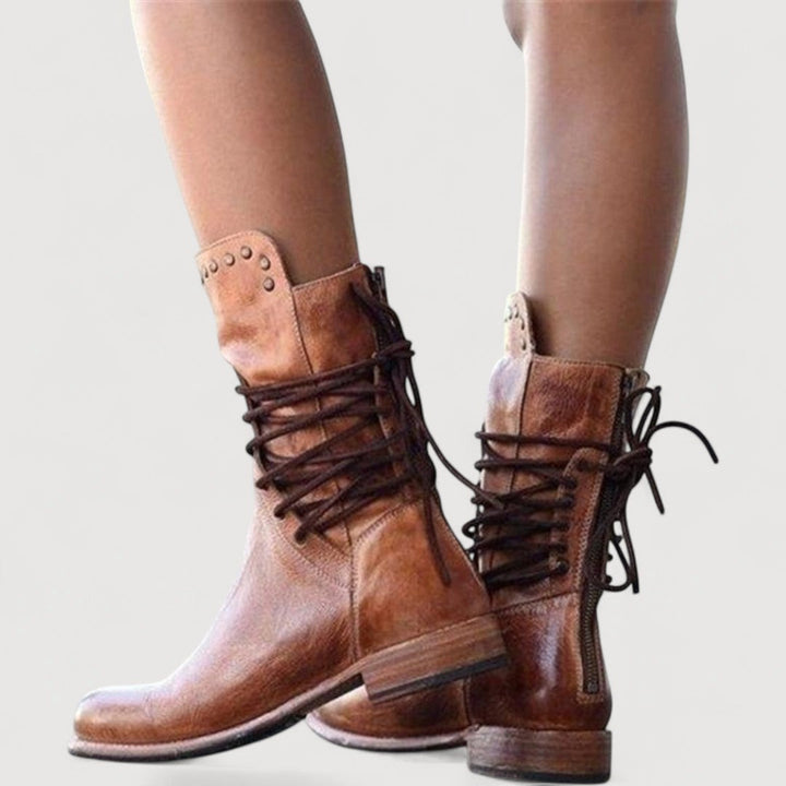 MAREN – WESTERN LACE-UP BOOTIES
