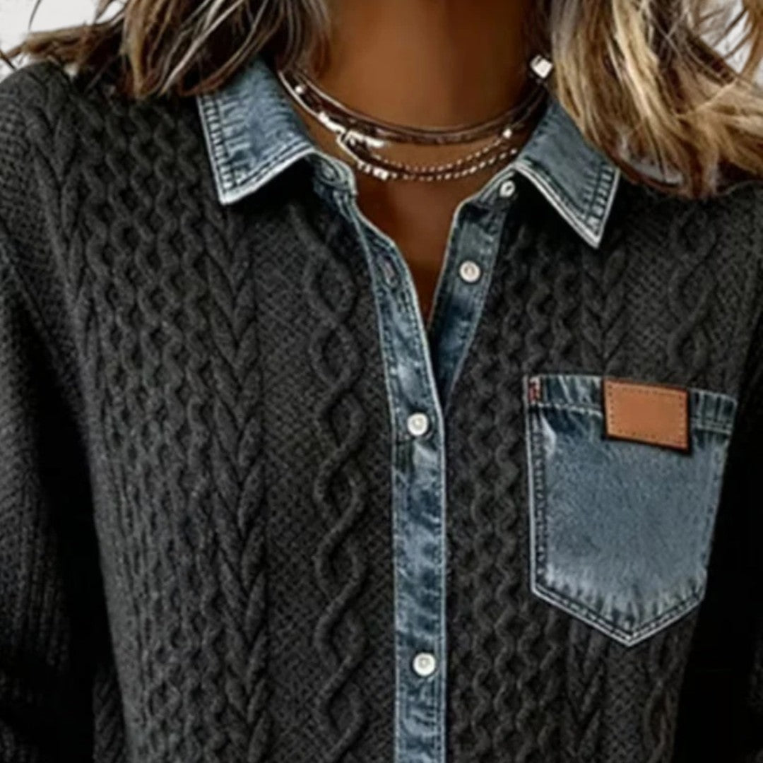 KALIA – Denim-Patterned Shirt