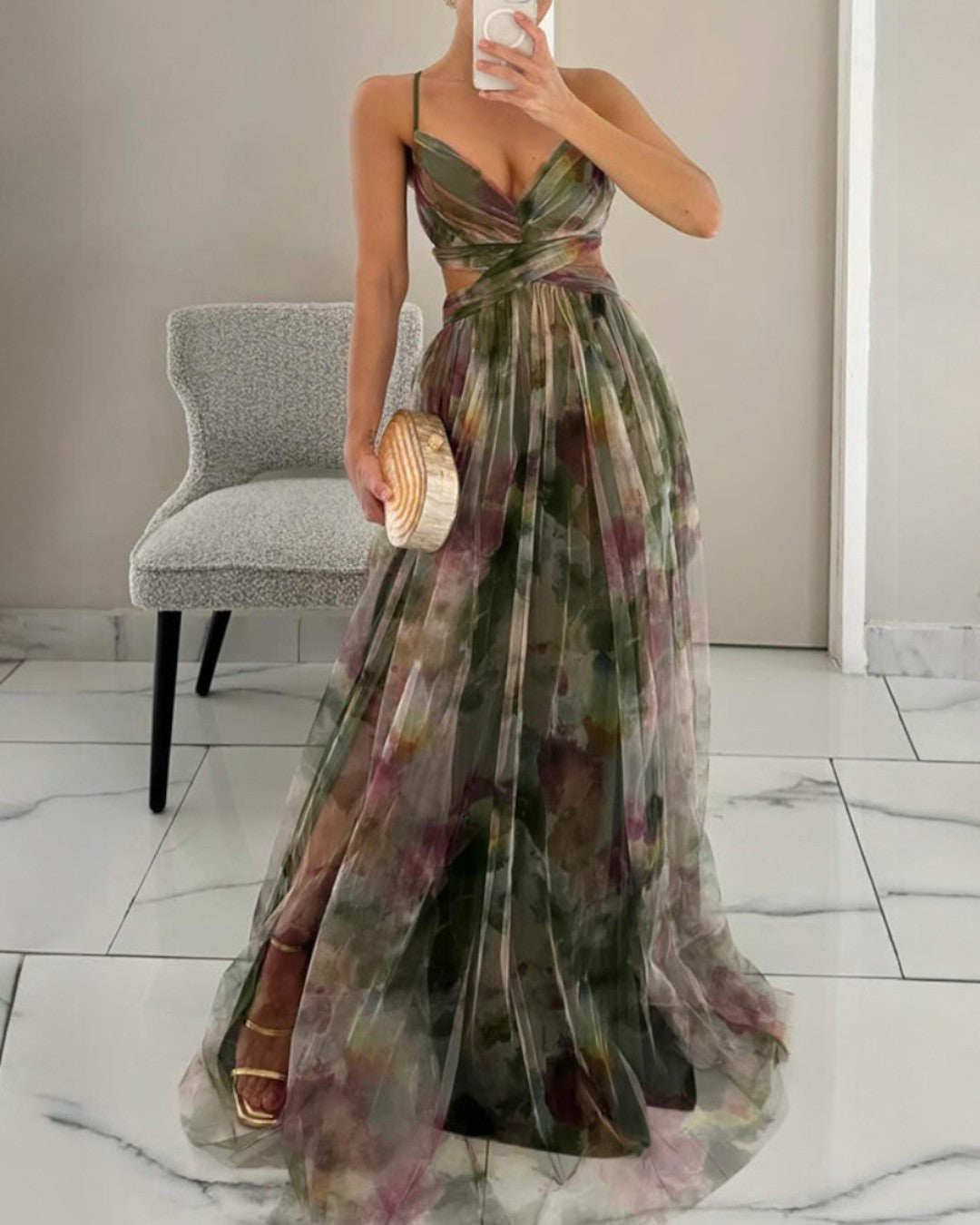 Sophie | Enchanting Maxi Dress with Floral Print