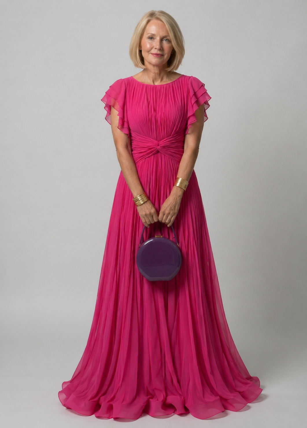 Hayes & Tate™  | Pleated Evening Dress
