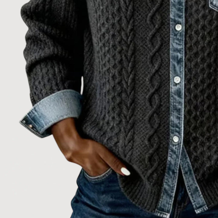 KALIA – Denim-Patterned Shirt