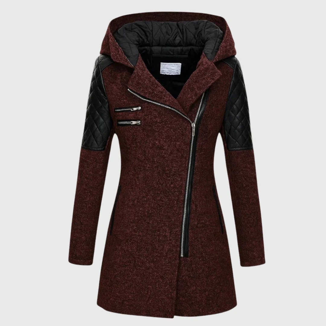 DANICA – QUILTED ZIPPERED COAT