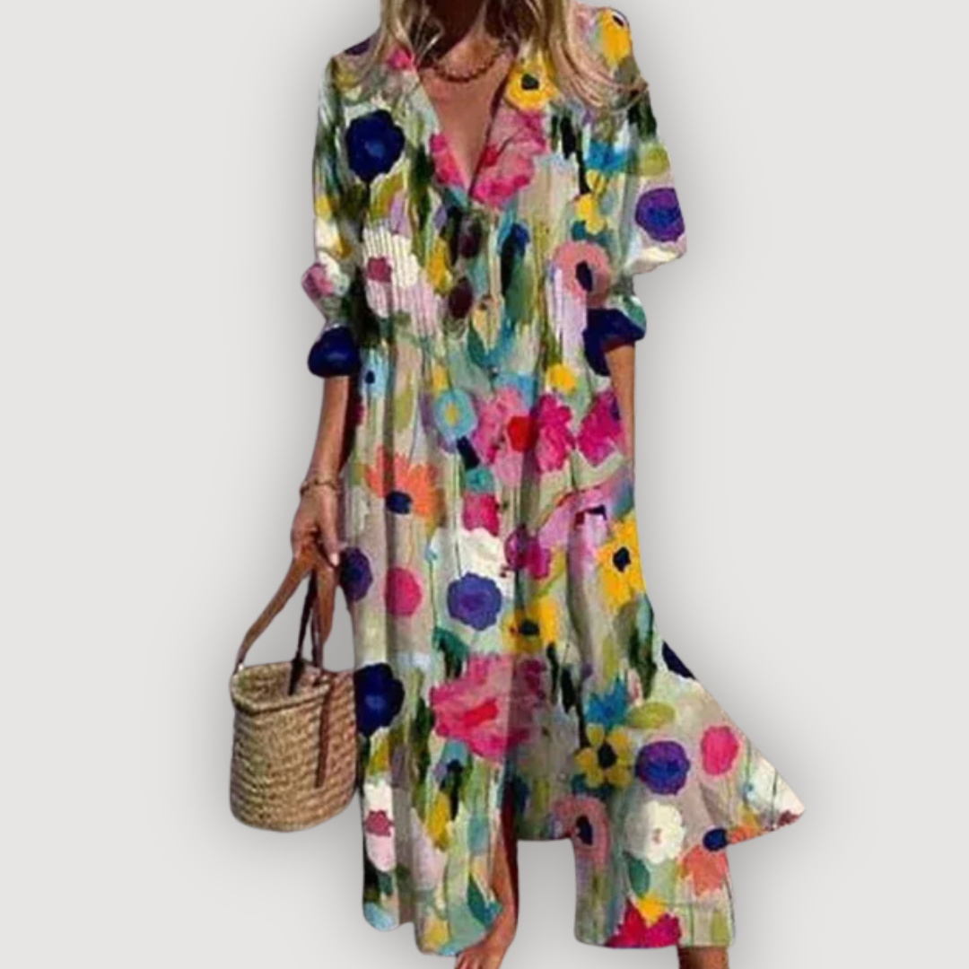SERENA – FLOWER PRINT MAXI DRESS