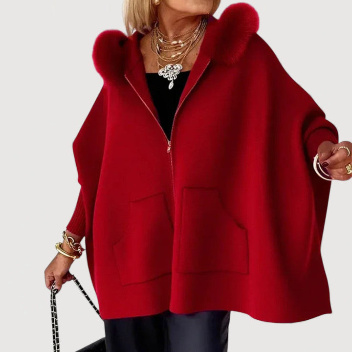 JENNA – CAPE COAT WITH HOOD
