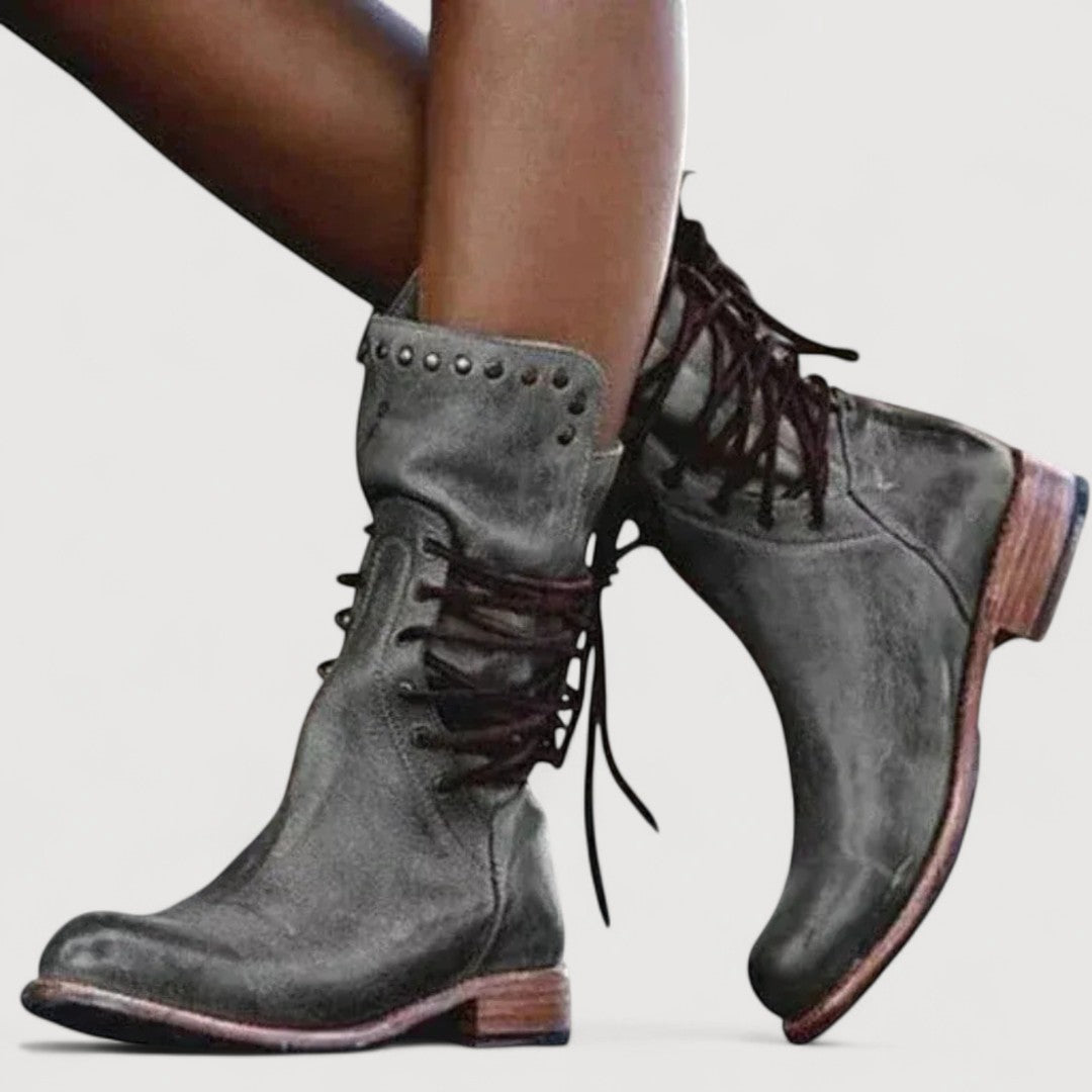 MAREN – WESTERN LACE-UP BOOTIES