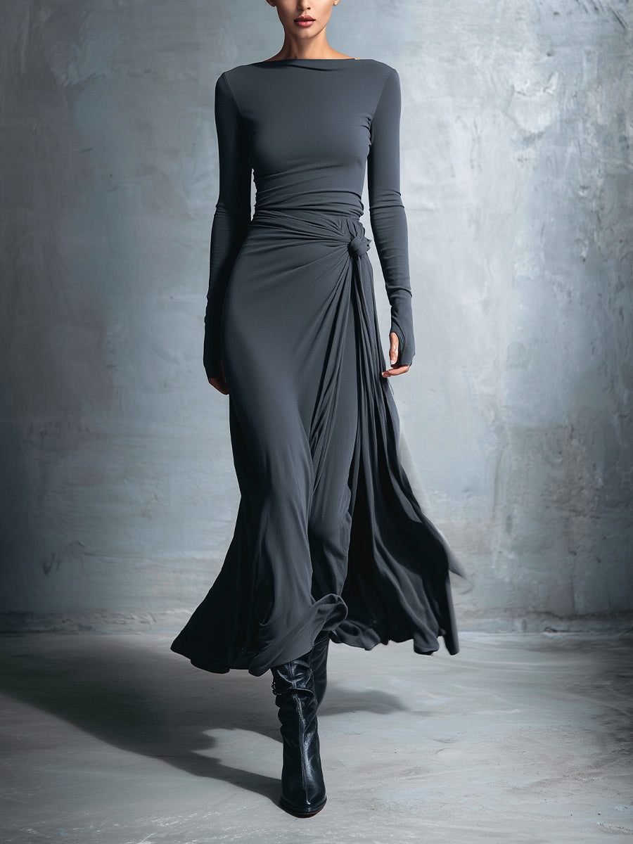 Naomie | Side Knot Maxi Dress