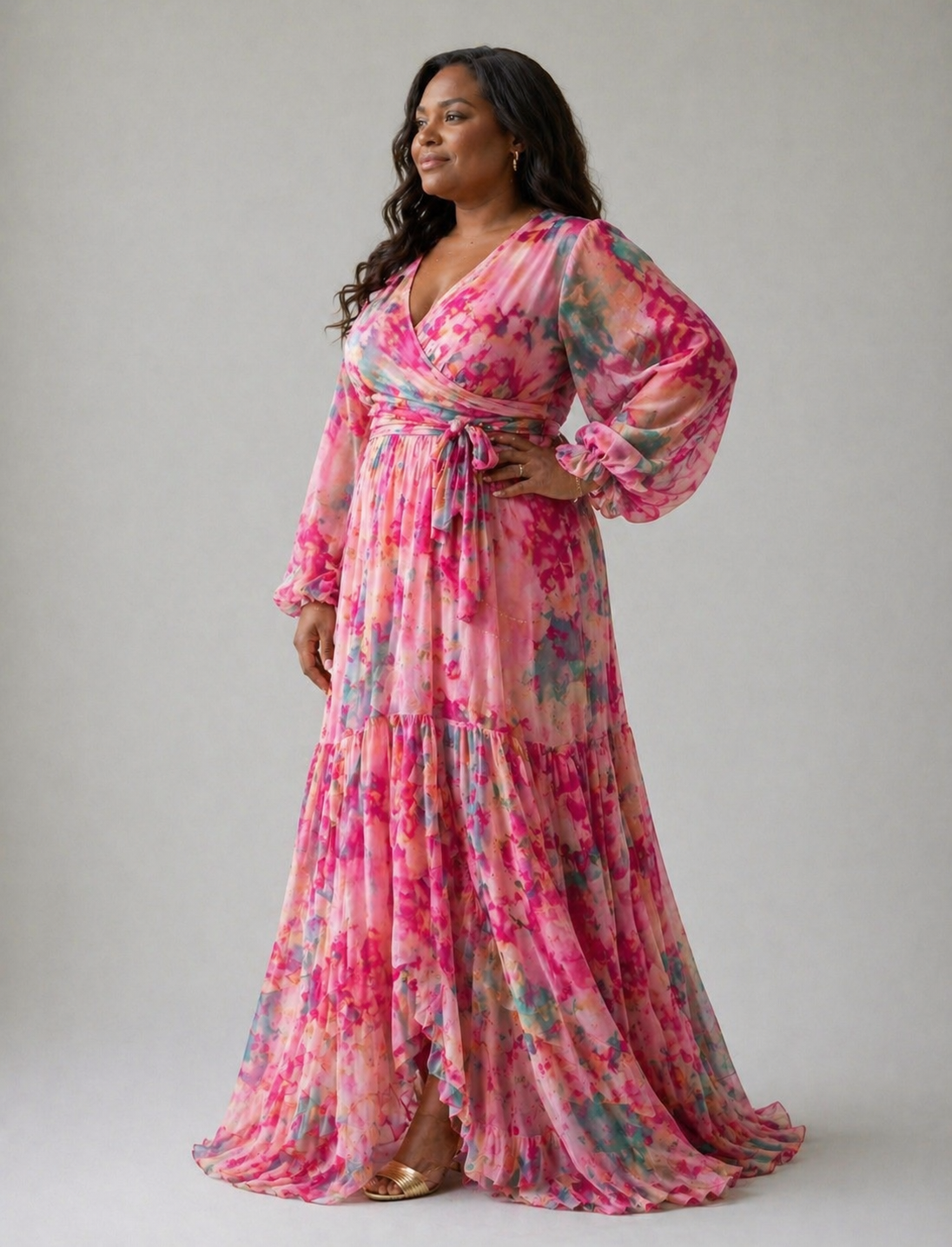 Hayes & Tate™  | Wrap Dress with Floral Print