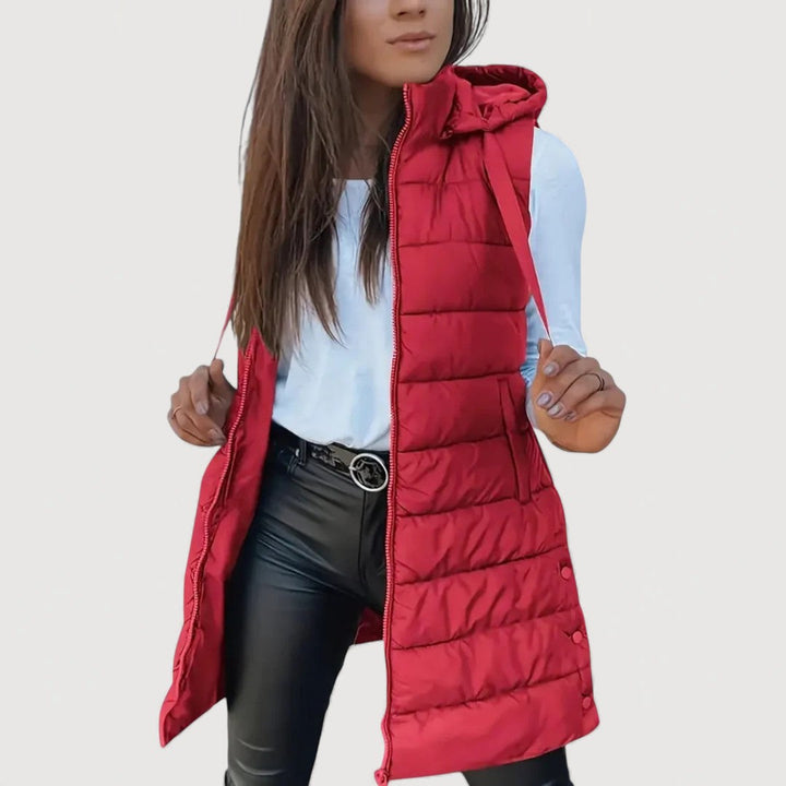 ARWENA – PUFFER VEST WITH HOOD