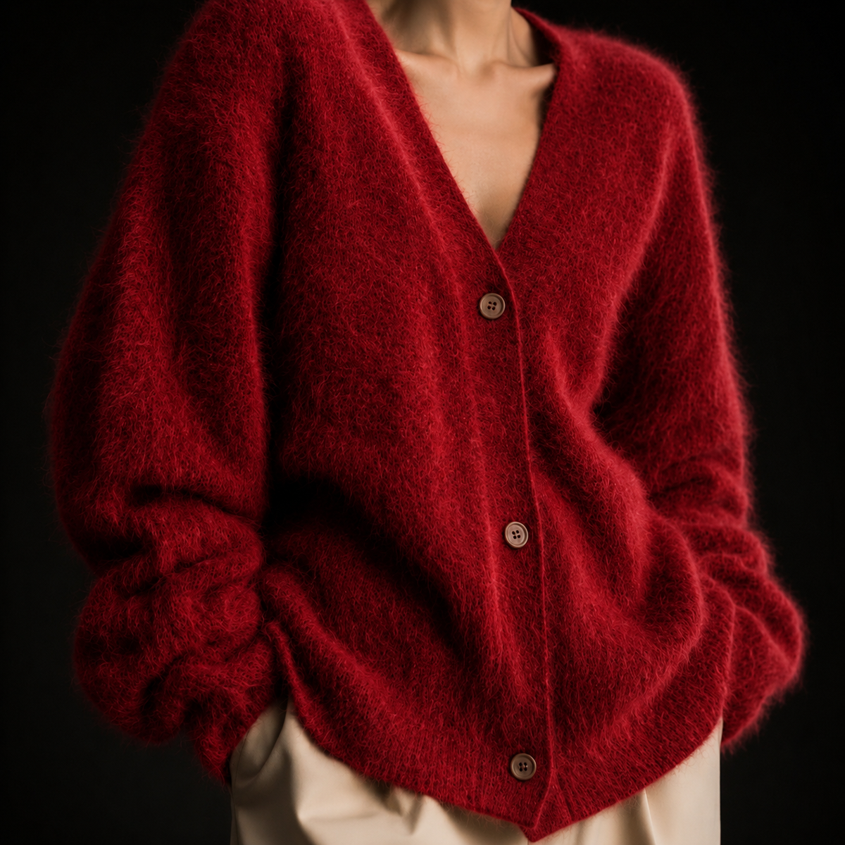 Anne Cozy Button Cardigan