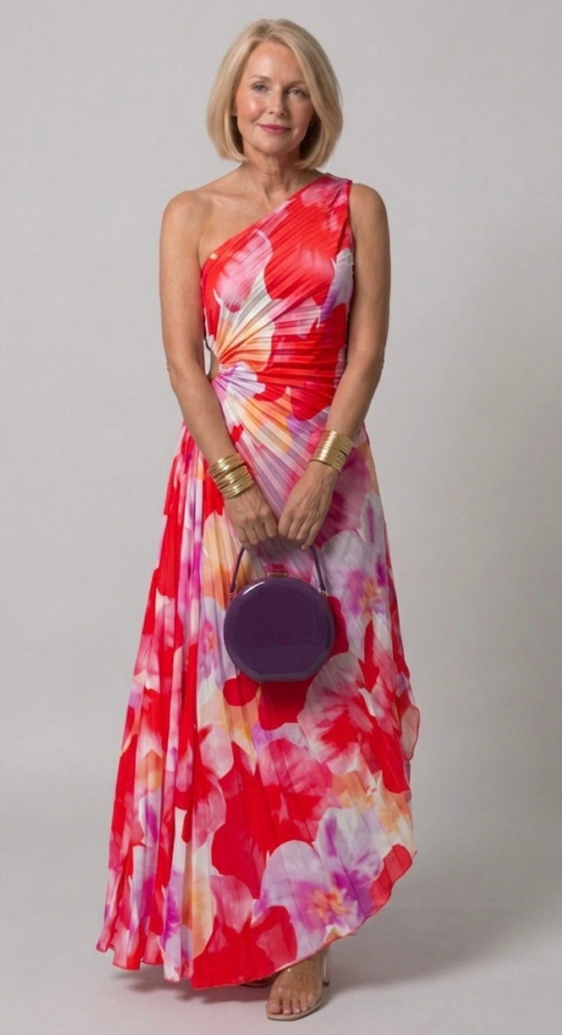Hayes & Tate™  | Vibrant Tropical Evening Dress