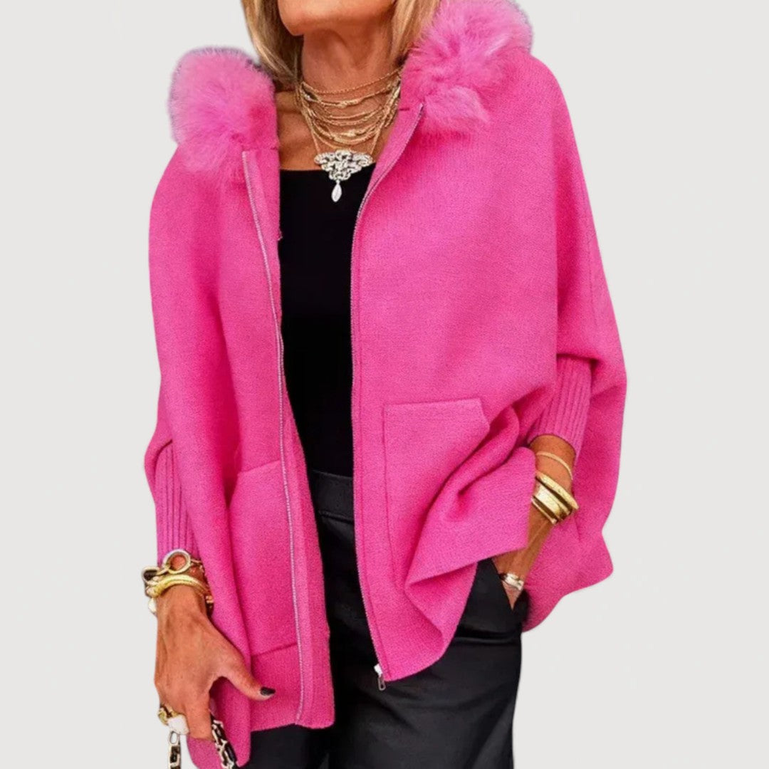 JENNA – CAPE COAT WITH HOOD