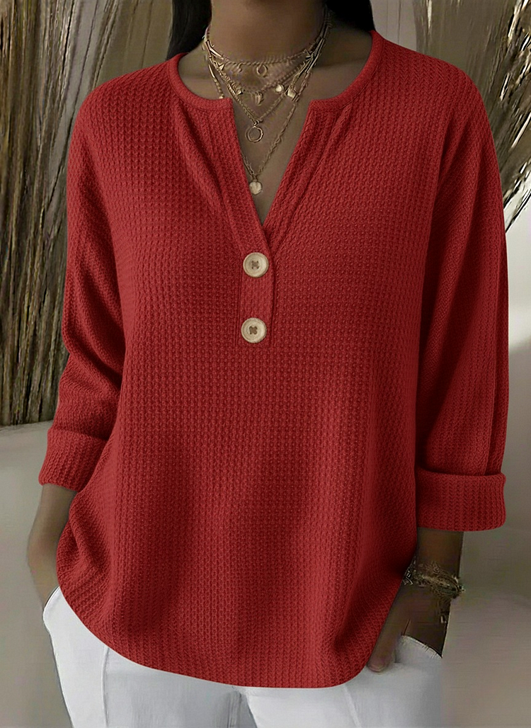 Mia | Henley Button Top