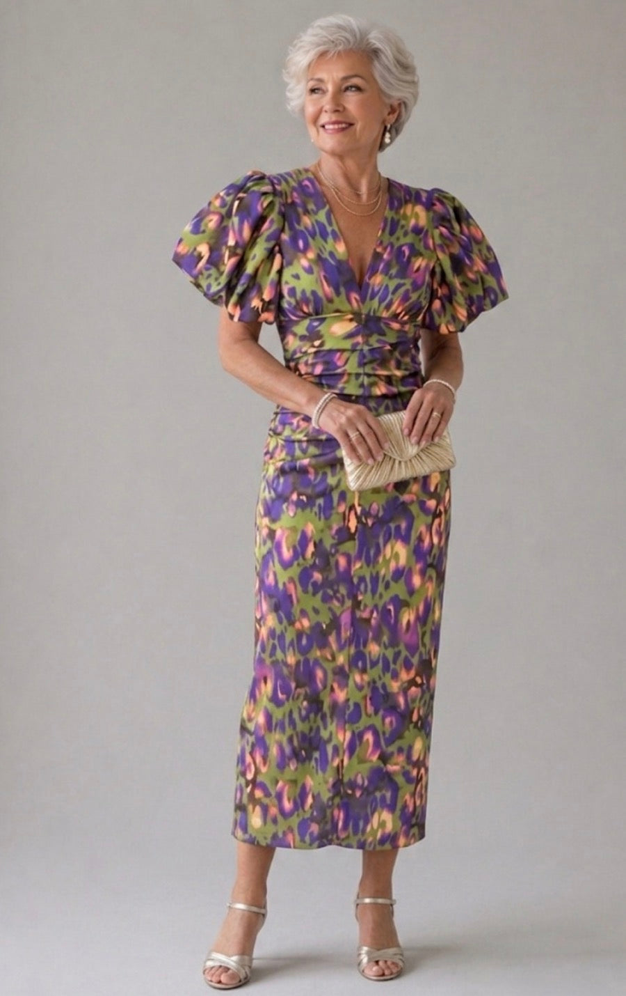 Hayes & Tate™  | Vivid Pleated Midi Dress