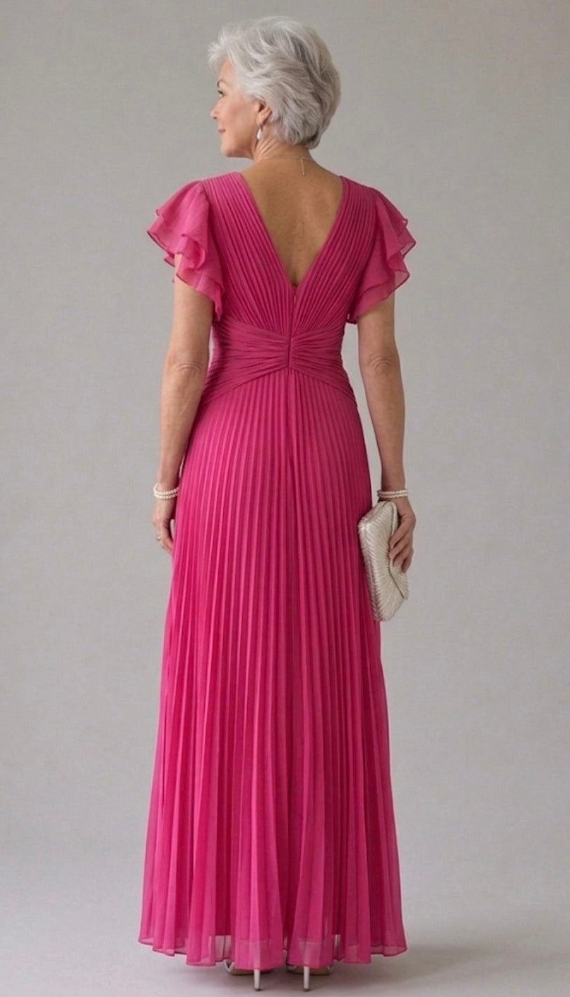 Hayes & Tate™  | Pleated Evening Dress