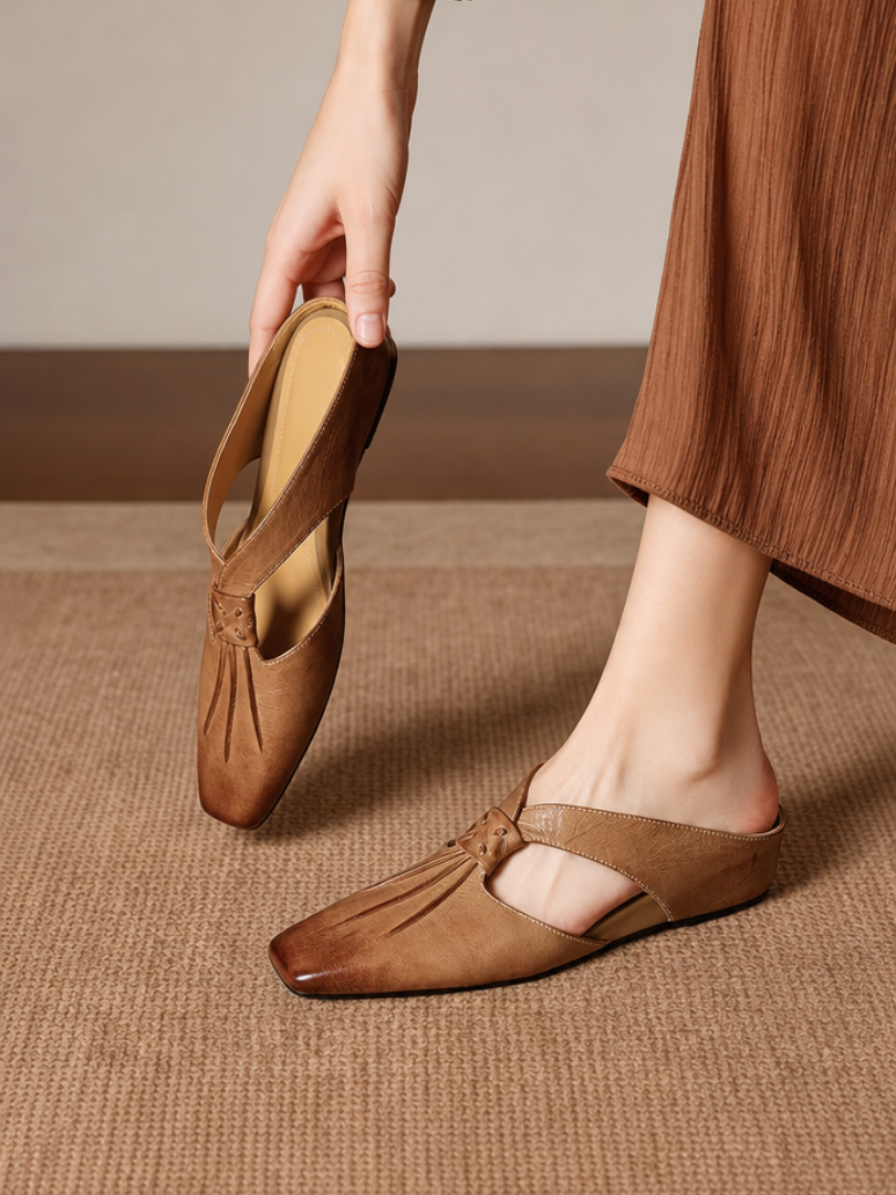 Olene Square-Toe Mules