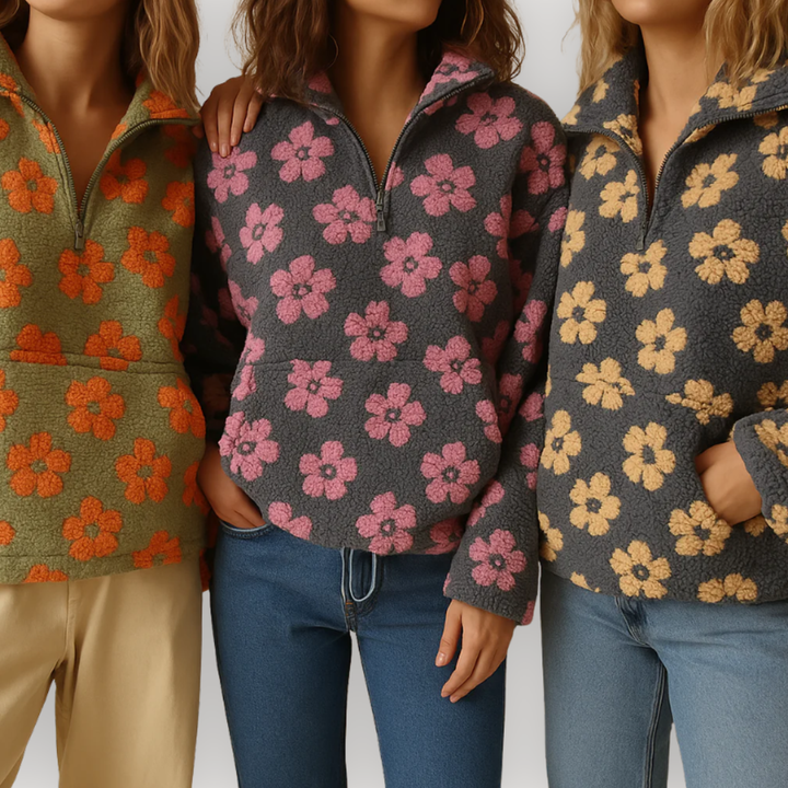MYLENE – COMFORTABLE FLORAL SWEATER