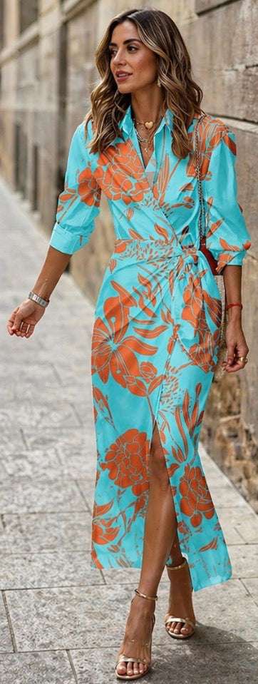 Hayes & Tate™ | Printed Wrap Dress