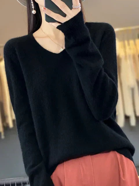 P|H - Classic V-Neck Knit Sweater Cynthia