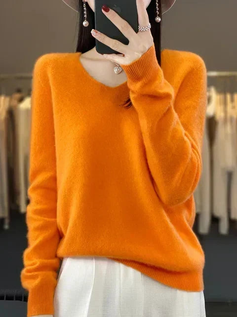 P|H - Classic V-Neck Knit Sweater Cynthia