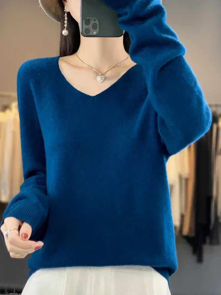 P|H - Classic V-Neck Knit Sweater Cynthia