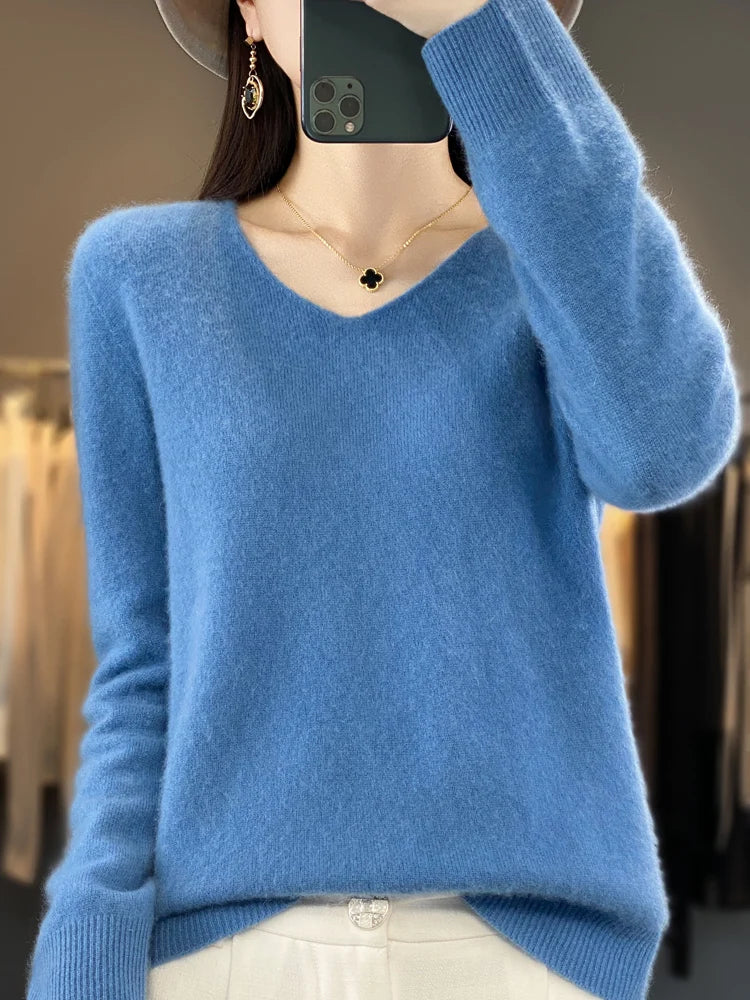 P|H - Classic V-Neck Knit Sweater Cynthia