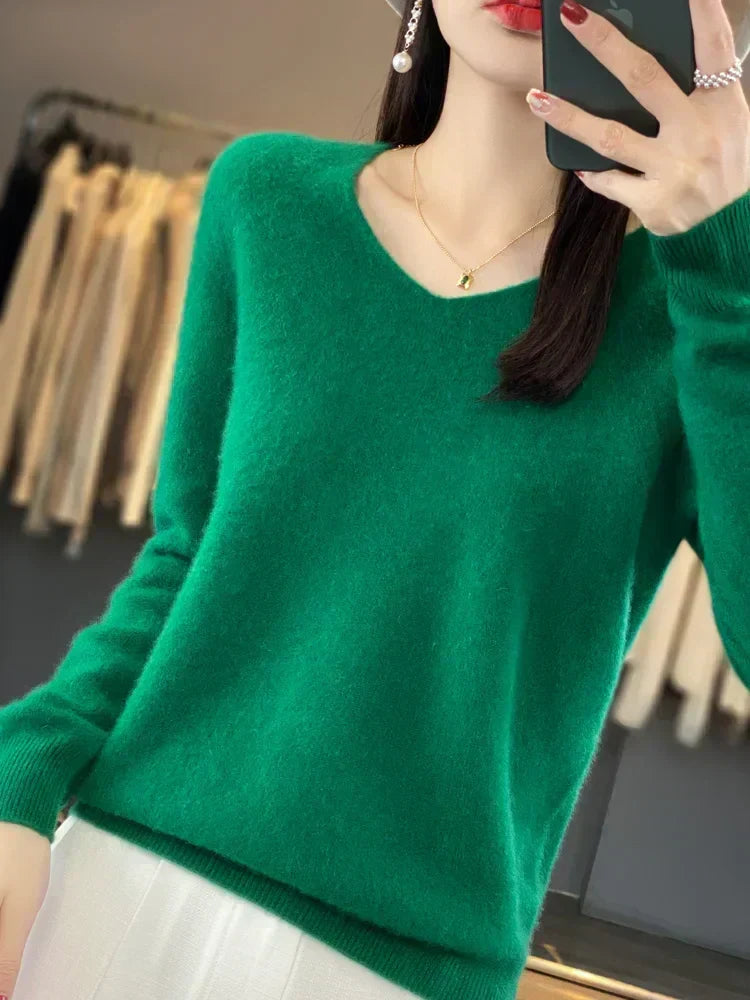 P|H - Classic V-Neck Knit Sweater Cynthia