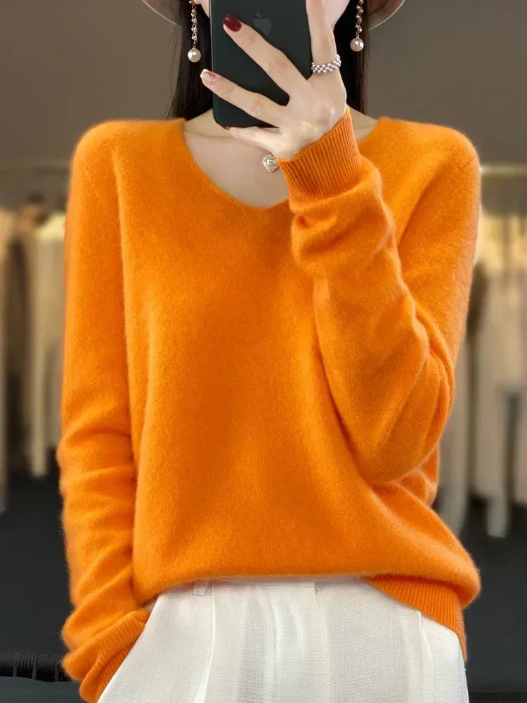 P|H - Classic V-Neck Knit Sweater Cynthia