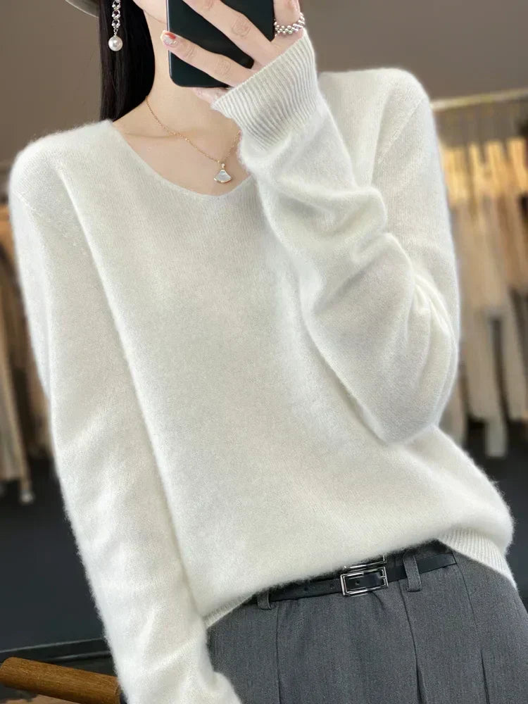 P|H - Classic V-Neck Knit Sweater Cynthia