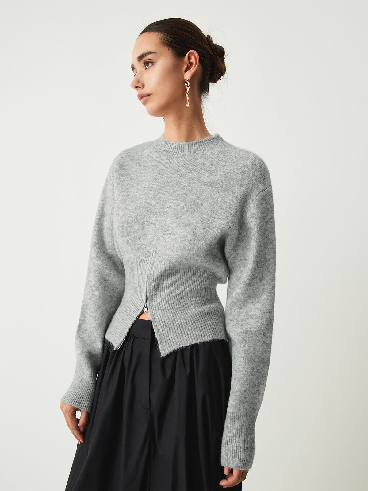 Rosalind | Soft Half-Zip Knit Sweater