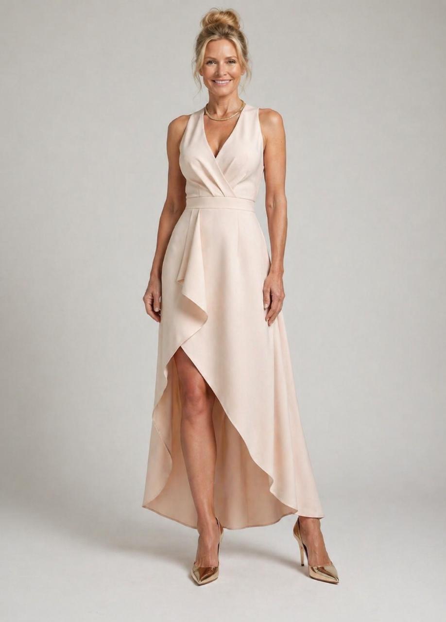 Hayes & Tate™  | Midi Wrap Dress with V-Neck