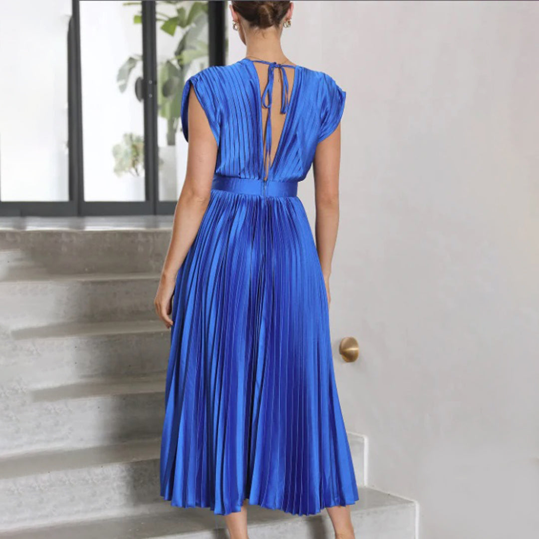 Hayes & Tate™  | Timeless Pleated Midi Dress