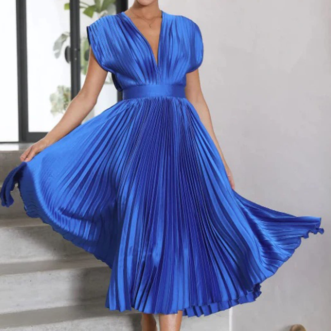 Hayes & Tate™  | Timeless Pleated Midi Dress