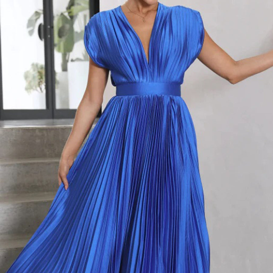 Hayes & Tate™  | Timeless Pleated Midi Dress