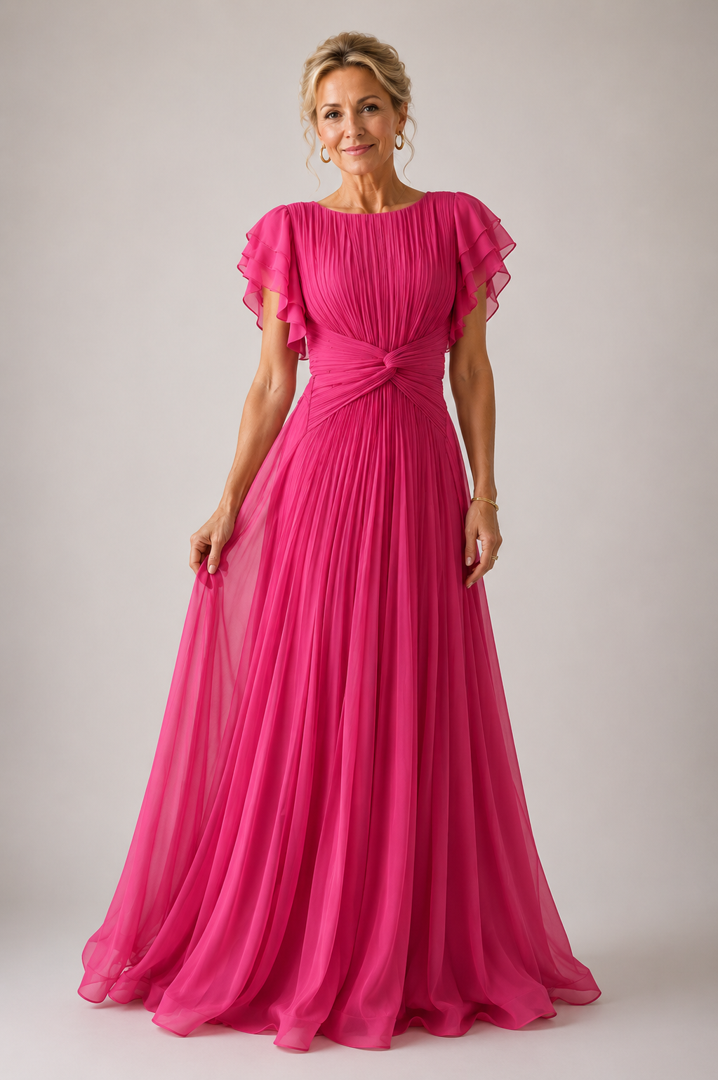 Hayes & Tate™  | Pleated Evening Dress