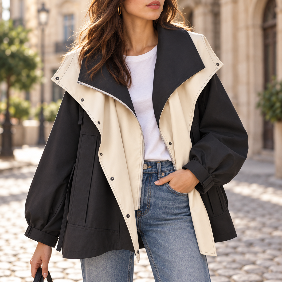Elara Two-Tone Windbreaker